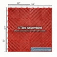 thumbnail image 6 of FlooringInc Nitro Garage Floor Tiles, Vented Pattern, Interlocking, Victory Red, 12"x12", 1 pack, 1 sq/ft, 6 of 11