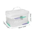 thumbnail image 2 of 1 Pc Women Portable Square Makeup Bag for Vacation Camping Business Travel White, 2 of 4