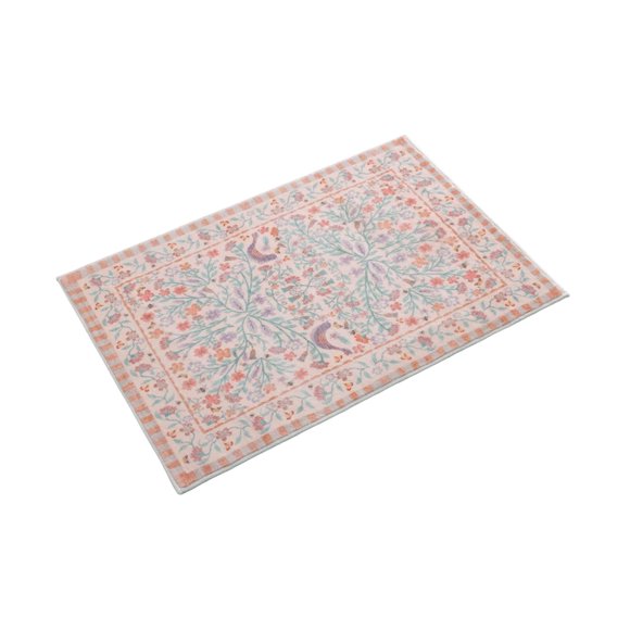 Green Bathroom Carpet Washable Bathroom Pad Bohemian Style Soft And Old Cute Bird Bathroom Carpet Suitable For Bathroom Shower Dog Blanket Small Carpet Silk Throw Blanket 5 X7 Rug Bedroom Rig Large