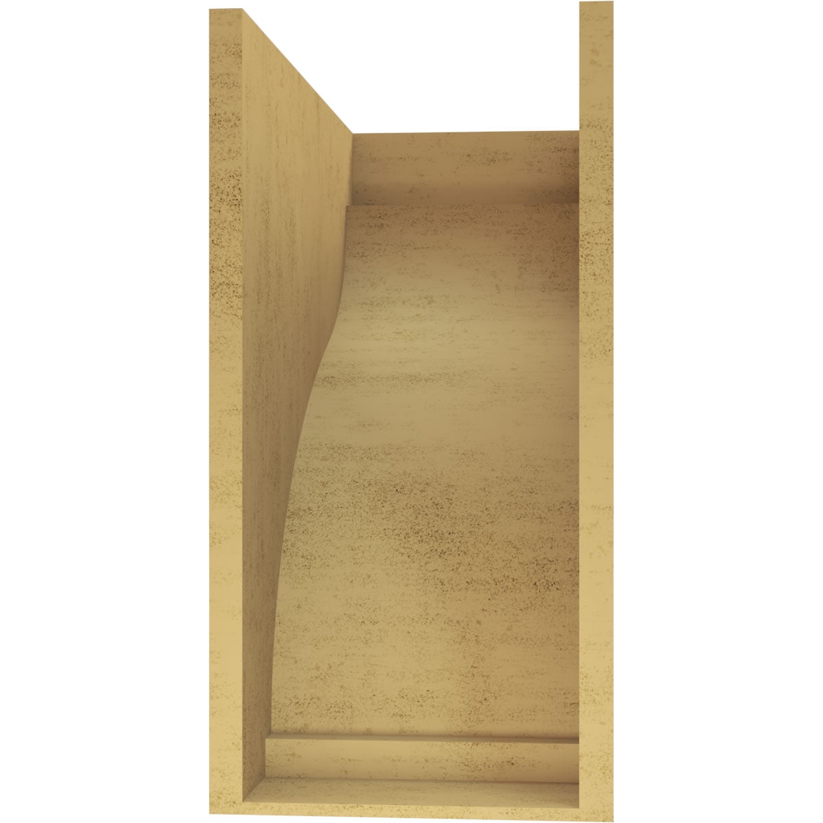12"W x 24"D x 24"H Classic Helena Rough Cedar Woodgrain TimberThane Corbel, Primed Tan
