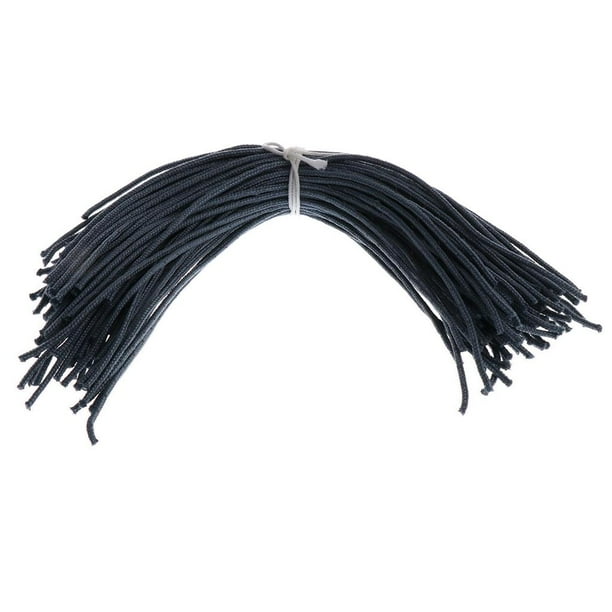 100 cuerdas de amarre resistentes y duraderas de 7,9" x 0,08", aptas para toldos de camping, estacas, piquetas y clavos. Gris