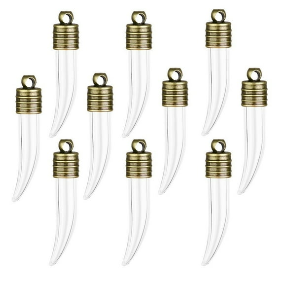 WEUVEB 10Pcs Tiny Jar Chili Shaped Glass Vial For Home Decoration And Crafts