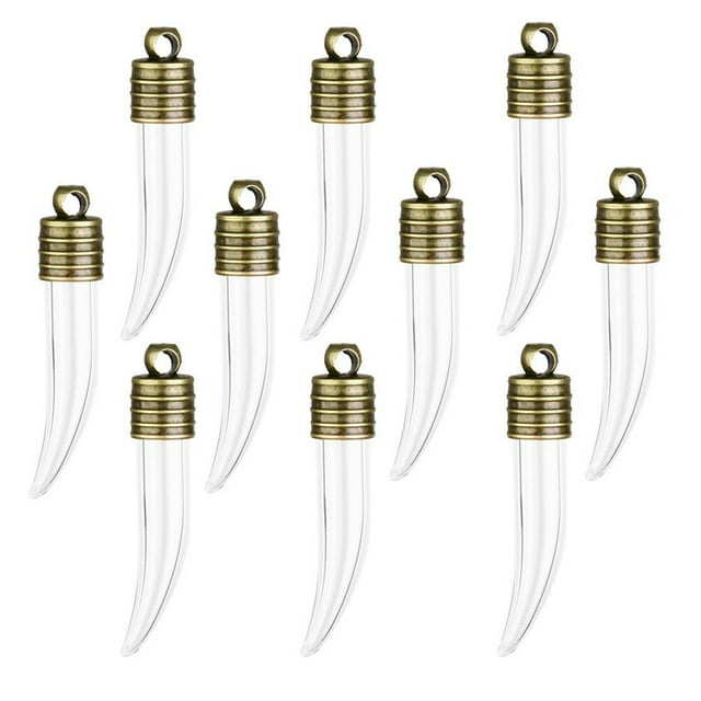 SHISUYAN 10Pcs Glass Wish Bottle for Diy Projects and Handcraft Enthusiasts