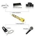 thumbnail image 4 of 1pc Audio 6.5 to 3.5 adapter Microphone headset 3.5mm Female to 6.35 male plug, 4 of 7