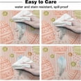thumbnail image 6 of Spring Easter Round Tablecloth 60 Inch - Waterproof Fabric Table Cloth Protector, Pink Teal Blue Easter Eggs Boho Feather Tablecloths Washable Table Cover for Kitchen Banquet Party, 6 of 6
