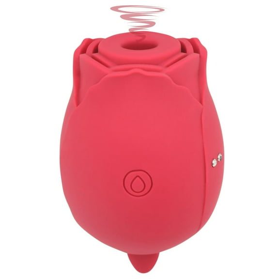 Pink B.O.B. Waterproof Vibrator, Clit Licker, Air Pulse Clitoral Rose