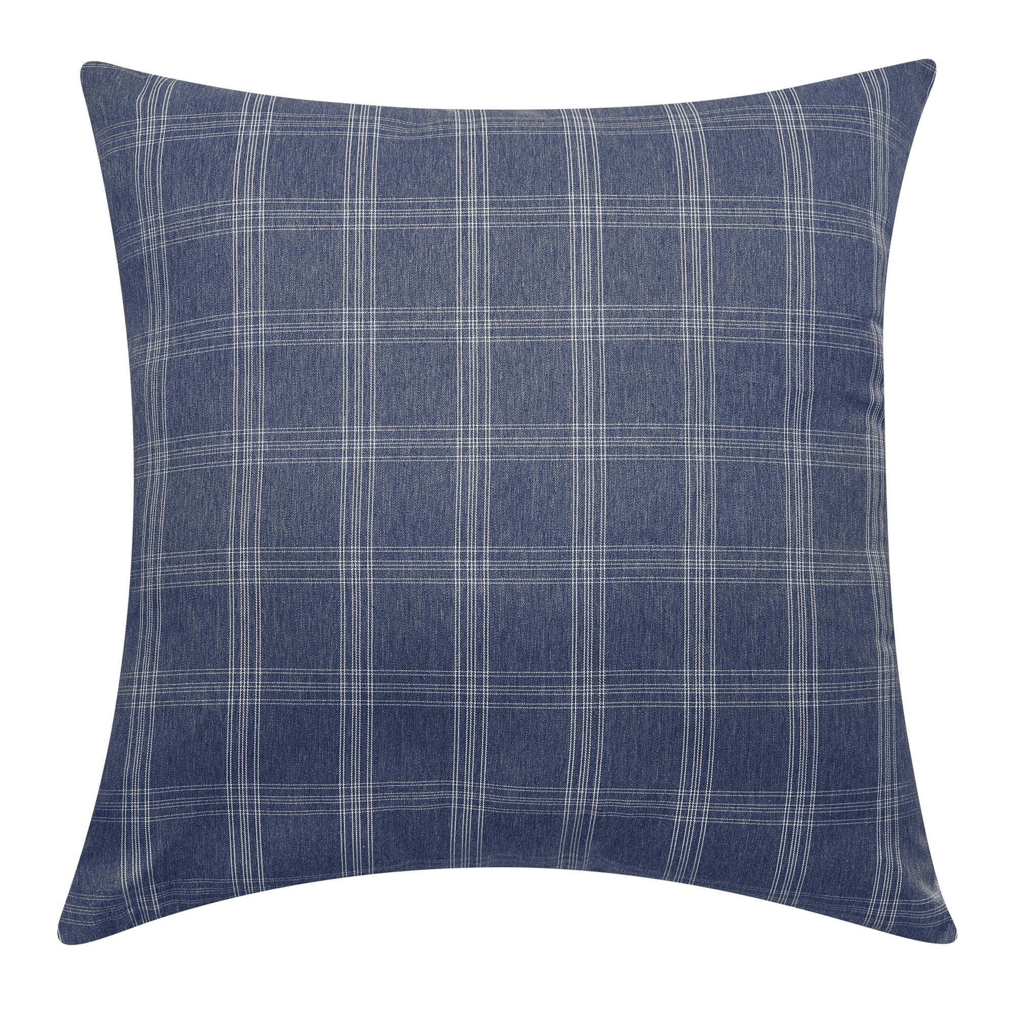 Mainstays Plaid Decorative Throw Pillow, 18x18", Blue