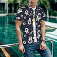 thumbnail image 6 of Rateoe Cartoon Spaceship Pattern Men’s Baseball Short Sleeve Polo Shirt, Midweight Men's Shirt Golf Shirt Polo Shirts Quick Dry Short-XX-Large, 6 of 7