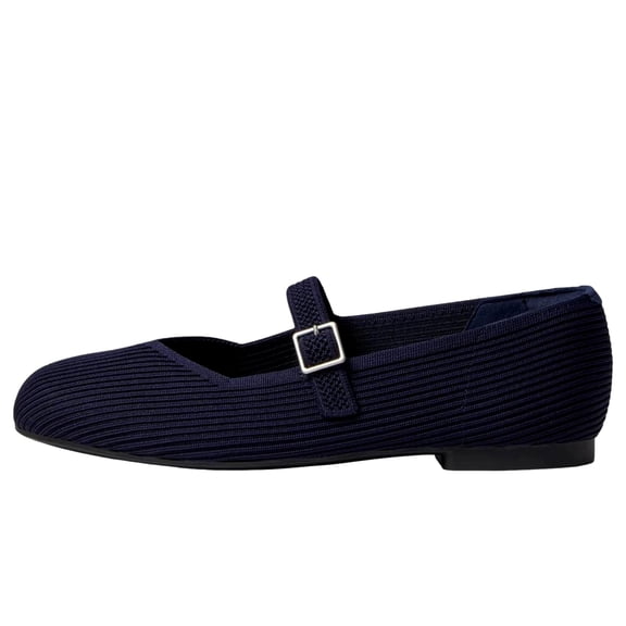 Anne Klein Amerie Ballet Flat Navy  AMERIE-NVY Women's Size 7.5