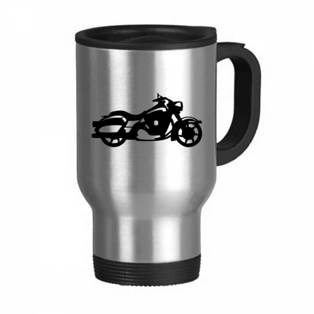 

Motorcycle Mechanical Outline Pattern Travel Mug Flip Lid Stainless Steel Cup Car Tumbler Thermos