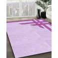 thumbnail image 3 of Ahgly Company Machine Washable Indoor Square Transitional Purple Area Rugs, 6' Square, 3 of 7