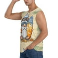 thumbnail image 3 of Goofa Hello Summer Cute Gnome Printed Men's Sleeveless T-Shirt - Athletic Gym Workout Tank Top for Men - Moisture-Wicking, UPF 30+ Quick-Dry Muscle Tee-Small, 3 of 8