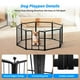 thumbnail image 3 of Parque infantil para perros Simple Deluxe, portátil para exteriores, 8 paneles, negro, 3 of 7