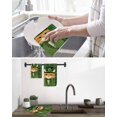 thumbnail image 5 of St. Patrick's Day Kitchen Dish Towels for Drying Dishes Set of 2, Green Shamrock Kitten Cats Hat Buffalo Plaid Waffle Weave Microfiber Hand Tea Bathroom Towels Quick Dry & Absorbent Towel 12x12, 5 of 7