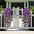 thumbnail image 3 of Elainilye 6Pcs Artificial Vines, Morning Glory Hanging Plants, Plastic Climbing Vines with Hooks, for Patio Decor, Wedding Arch Greenery, Balcony Gardens, Indoor Vertical, Porch Decor, 3 of 5