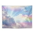 thumbnail image 5 of PRATYUS Pink Cloud Wall Tapestry for Girls Bedroom Decor, Abstract Colorful Sky Clouds Natural Landscape Tapestry Wall Art Hanging for College Dorm Home Girly Teen Party Backdrops 40x60inch, 5 of 6