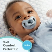 NUK First Choice Comfy 100% Silicone Pacifier, 0-6 months, 3 pack