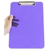 JAM Paper Plastic Clipboards with Low Profile Metal Clip, Letter Size (9 x 12.5), Violet Purple, 12 Clip Boards/Pack