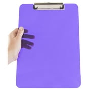 JAM Paper Plastic Clipboards with Low Profile Metal Clip, Letter Size (9 x 12.5), Violet Purple, 12 Clip Boards/Pack