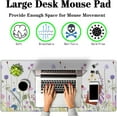 thumbnail image 2 of Desk Mouse Pad Flower Keyboard Mat, Mouse Pads Office Desk Pad, The Mousepad Non-Slip Rubber Base Waterproof with Stitched Edges, 35.4" X 15.7" for Work/Game/Office/Home Floral Nature Plant, 2 of 7