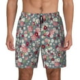 thumbnail image 2 of Goofa Daisies Flowers Printed Men's Swim Trunks Board Shorts Quick Dry Mens Swimming Trunks with Compression Liner,Breathable Fit Hawaii Beach Shorts-X-Large, 2 of 9