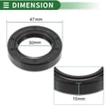 thumbnail image 6 of Unique Bargains Universal Oil Seal TC Double Lip W Steel Spring Seal Ring Rotary Shaft Seal High Pressure NBR Rubber Black 5 Pcs 30x47x10mm, 6 of 7