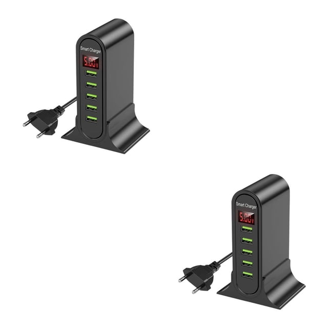 Seitruly USB de 5 puertos para Xiaomi, pantalla Digital LED, estación de carga Multi USB, teléfono Universal, pared de escritorio, Type2 NO2