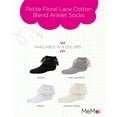 thumbnail image 2 of MeMoi Petite Floral Lace Cotton Blend Anklet Socks - Girls - Female, 8, Wet Weather, 2 of 7