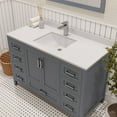thumbnail image 3 of Ayna Decors Rooh 48 Inch Charcoal Grey Vanity Cabinet without Sink in Brushed Nickel Hardware, 3 of 11