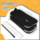 thumbnail image 2 of Estuche para lápices, bolsa para lápices con 3 compartimentos, organizador grande para lápices, color negro, 2 of 4
