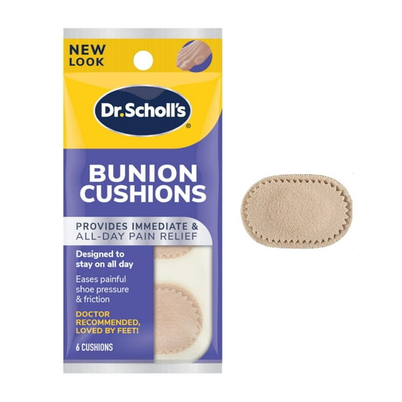 Dr. Scholl's Bunion Cushions for feet Immediate & All-Day Pain Relief, 6 Count