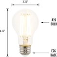 thumbnail image 4 of SURJDE Ampoule LED Filament Clair Dimmable 5255000 10 Watts (Équivalent 100 Watts) A19, Base Moyenne, 4 of 6