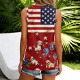 thumbnail image 6 of 250th Anniversary Usa Shirt Women Casual National Flag Print Sleeveless Shirts Patriotic Shirts Tees, 6 of 7