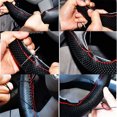 thumbnail image 3 of Kenally Cubierta trenzada para volante de coche, agujas e hilo, cubiertas de cuero Artificial para coche, Suite negra, textura DIY, accesorios suaves Automoción decorativa y accesorios Kenally VI3913-00B, 3 of 6