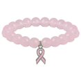 thumbnail image 1 of Veeki Breast Cancer Woven Braceletpink Ribbon Cancer Survivor Pave Bracelet For Women Pink Braided Cord String Adjustable, 1 of 1