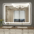 thumbnail image 1 of 48 in. W x 36 in. H Rectangular Tempered Glass Frameless Anti-Fog Dimmable Wall Mounted Bathroom Vanity Mirror, 1 of 14