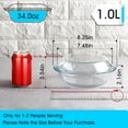 thumbnail image 2 of Neighborly Nook Mini-1 Liter Glass Casserole Dish With Lid, Round Oven Safe Glass Bakeware with Handles, 2 of 13