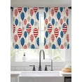 thumbnail image 2 of Independence Day Sheer Curtains 2 Panels Set Watercolor U. S, Flag Themed Balloon Cute Firework Sheer Window Curtains Light Filtering Rod Pocket Voile Drapes for Bedroom Living Room 52"x45", 2 of 9
