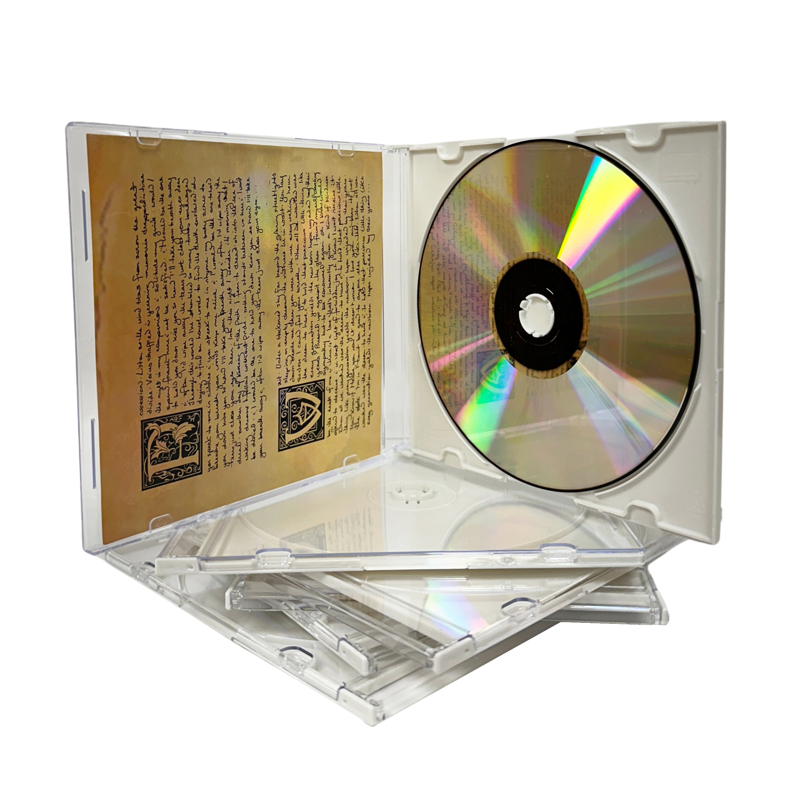 CheckOutStore 400 Slim White Color CD Jewel Cases