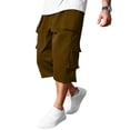 thumbnail image 5 of IAJDKMEK Men's Lightweight Breathable Loose Shorts - Stretch Elastic Waist Gym Shorts, Running Shorts for Men, Casual Sports Shorts,Brown 6XL, 5 of 6