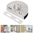 thumbnail image 1 of Fyydes Display Case Lock,Sliding Glass Door Lock,Glass Door Lock Half Round Stainless Steel Single Side Office Glass Lock Sliding Single Glass Door Lock, 1 of 8