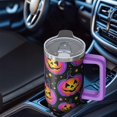 thumbnail image 5 of Halloween Gift 30oz Insulated Coffee Tumbler with Handle and Straw Lid – Pumpkin Travel Cup – Spooky Mug, 5 of 5