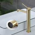 thumbnail image 5 of Smooth Operation Bathroom Faucet, Contemporary Style Basin Mixer Tap with Ceramic Disc Cartridge, Solid Brass Construction for Durability and Brushed Gold Finish, 5 of 5