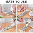 thumbnail image 4 of La prensa de ajo de acero inoxidable doblada multifuncional de 2 piezas se puede usar como abridor de botellas para utensilios de cocina para lavavajillas, súper resistente y duradero ER, 4 of 5