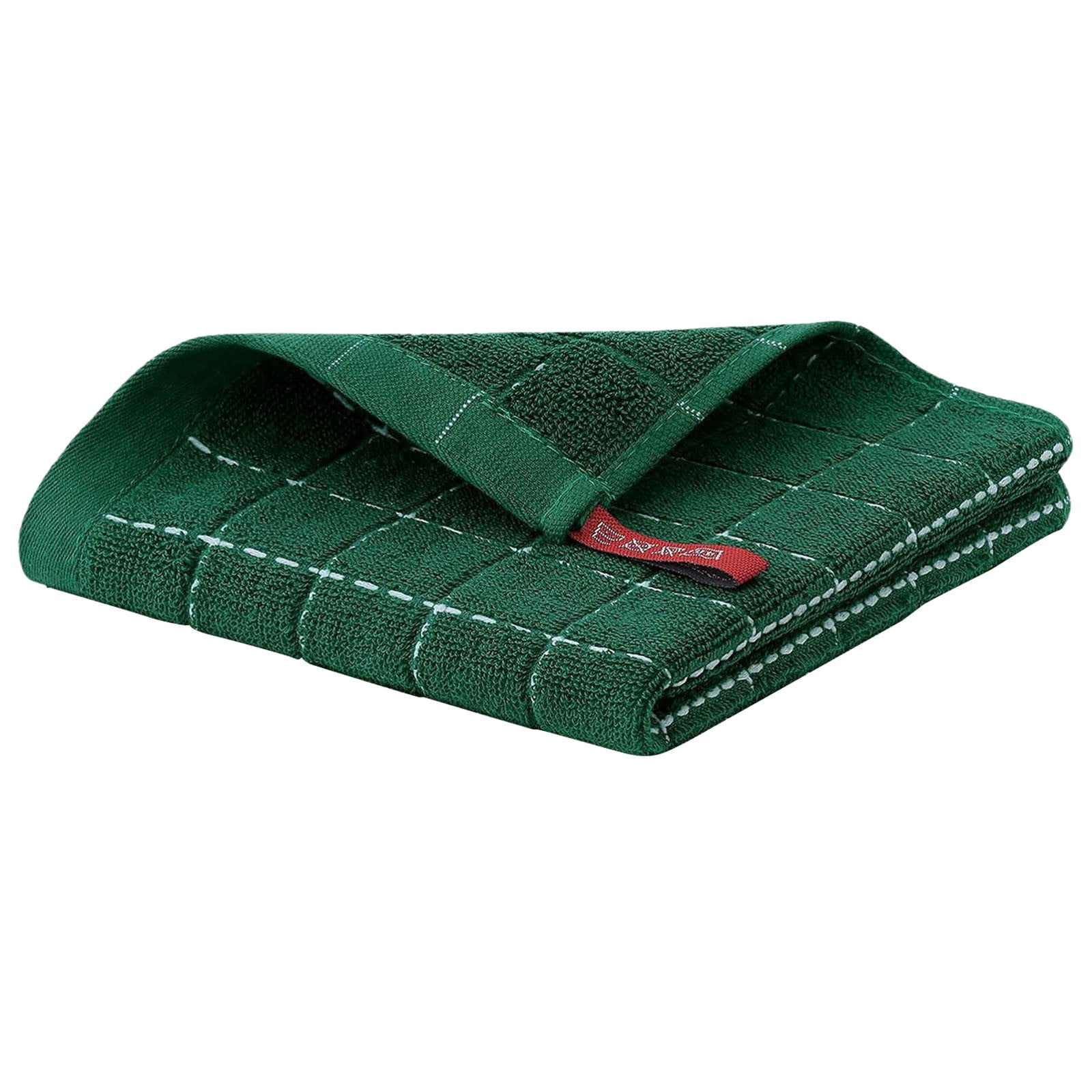 5 Pcs Kitchen Dish Cloths Dish Rags Cleaning Towels Cotton Terry Kitchen Dish Cloths, Ultra Soft and Absorbent Dish Towels for Kitchen, Perfect for Drying and Washing Dishes, 12x12 Inch, Dark Green