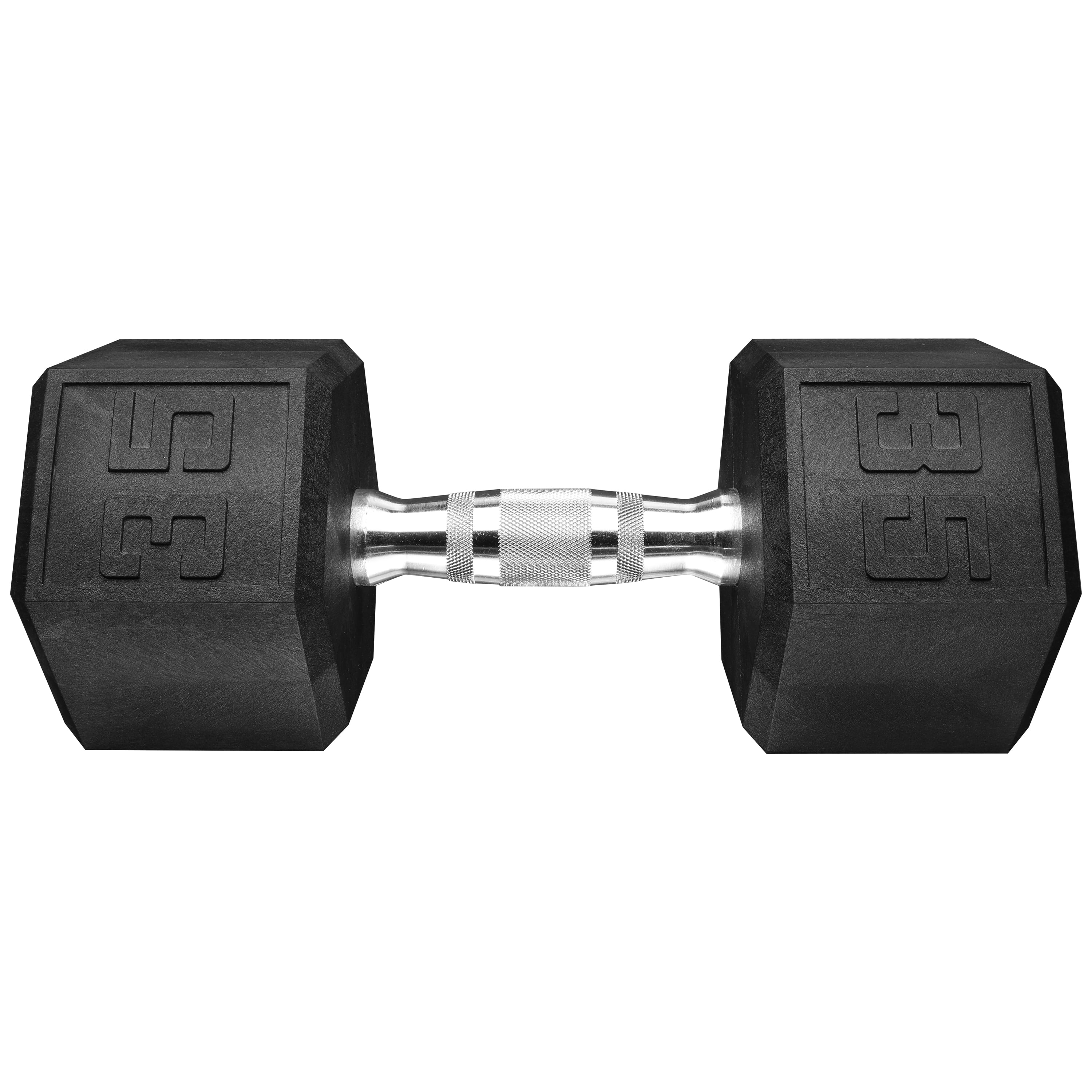 (2 pack) Athletic Works 35 lb Hex Dumbbell, Single Weight, Black