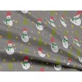 thumbnail image 4 of oneOone Rayon Medium Gray Fabric Snowman & Tree Quilting Supplies Print Sewing Fabric By The Yard 56 Inch Wide, 4 of 6