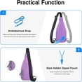 thumbnail image 3 of WATERFLY Unisex Anti Theft Travel Hiking Walking Sling Cross-Body Shoulder Chest Bag,Purple, 3 of 8
