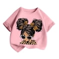 thumbnail image 3 of Ensemble de Pyjama 3 T-Shirts pour Filles Shorts Enfants Filles Mignon Mode Imprimé Col Rond Manches Courtes Tee-Shirt Décontracté d'Été, 3 of 5
