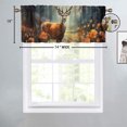 thumbnail image 4 of Forest Deer Curtain Valances Spring Farmhouse Animals Rustic Colorful Flowers Thermal Insulated Room Darkening Curtain for Dinning Room 54 by 18 in, 1 Panel, 4 of 6